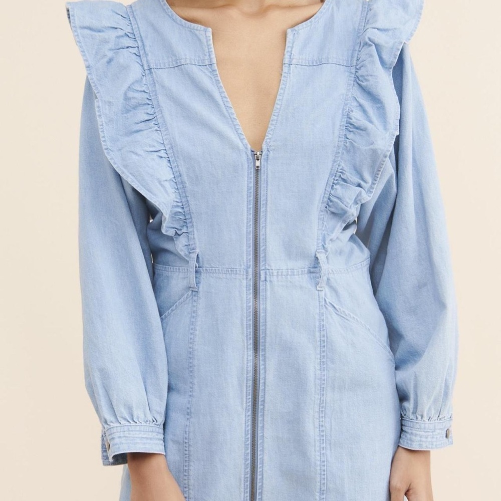 Free People ruffle mini dress size XS. No flaws just needs to be steamed!